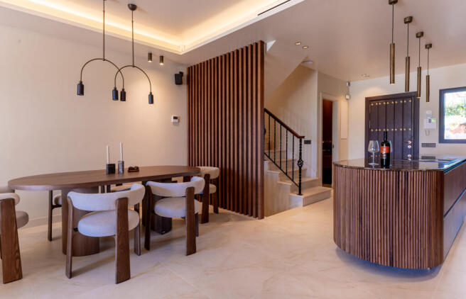 Dining area and kitchen