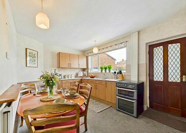 Dining kitchen digitally enhanced