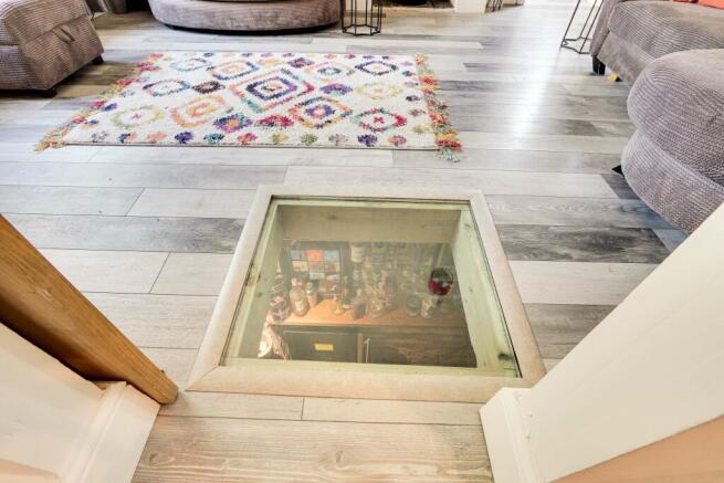 View down into cellar