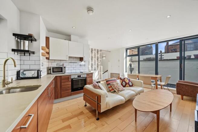 Living room and kitchen