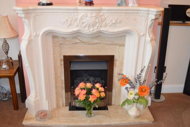 Fireplace & mantel