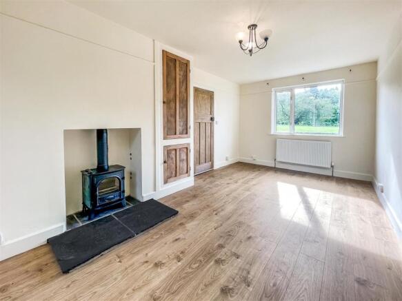 A multi feul stove in the living room