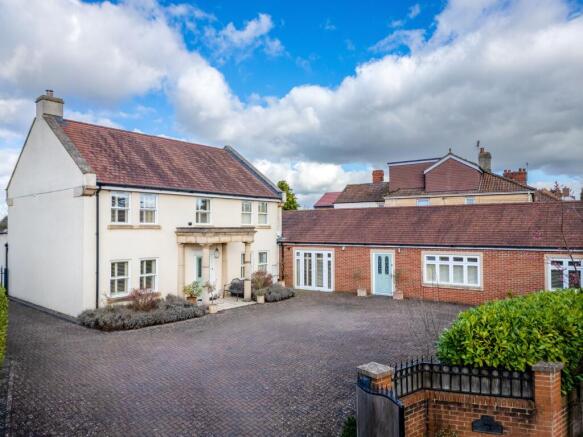 Imposing frontage with gated entrance