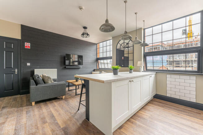 The Hosiery Factory Flat J Living Room 2