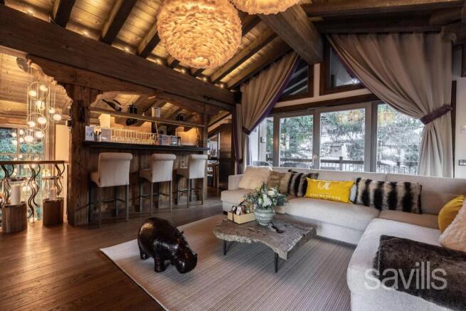 Living room chalet Courchevel Moriond