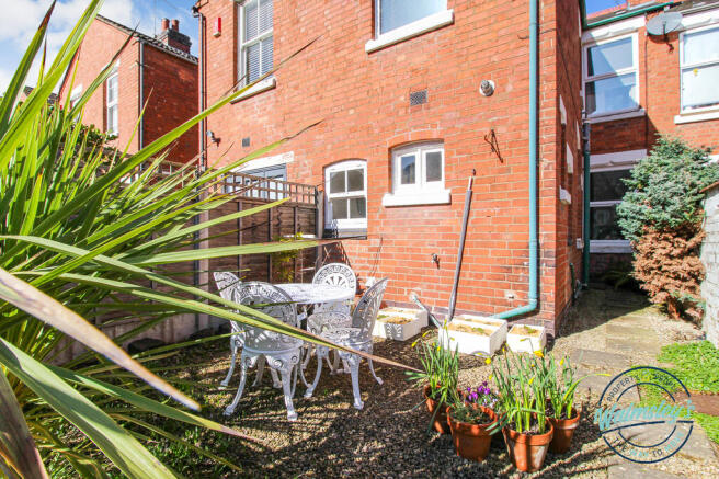 Direct rear of garden