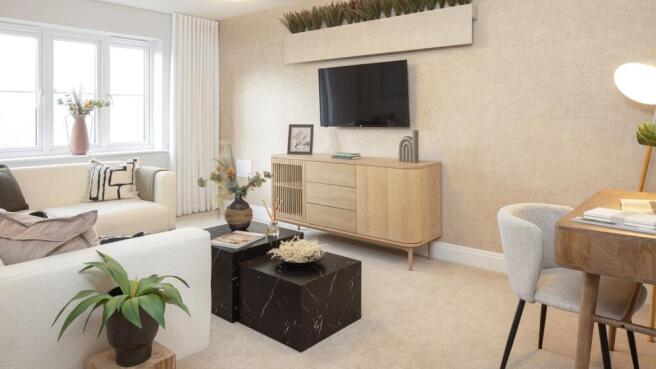 living room of house for sale in winchester, hampshire