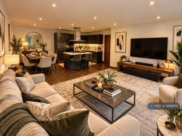 Living Room Visualisation When Furnished