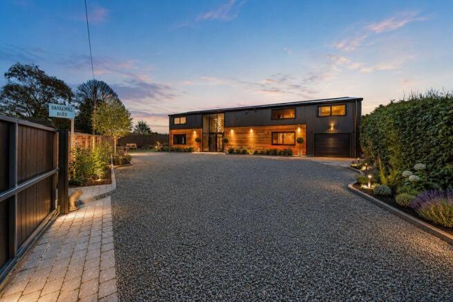 Front elevation dusk Indicative only CGI