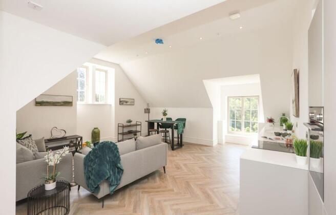 Apt 17 kitchen living area