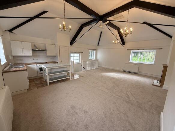 Open plan kitchen/living room
