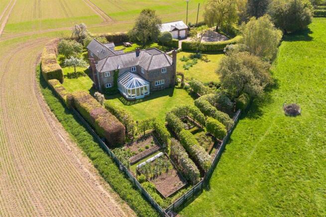 Aerial view of gardens