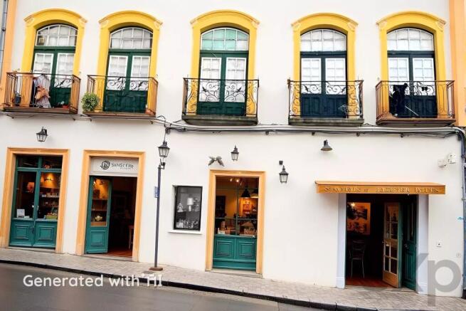 Charming building with colorful facade and Europea