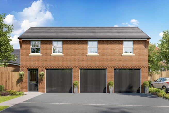 External computer generated image of the two bedroom Wincham coach house