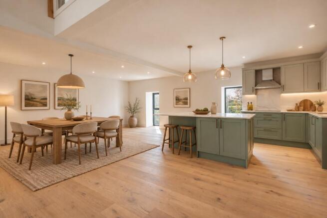 Artists impression of the kitchen/dining