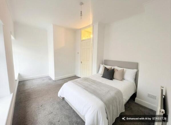 Bedroom 1 (Digitally Staged with AI Furniture)