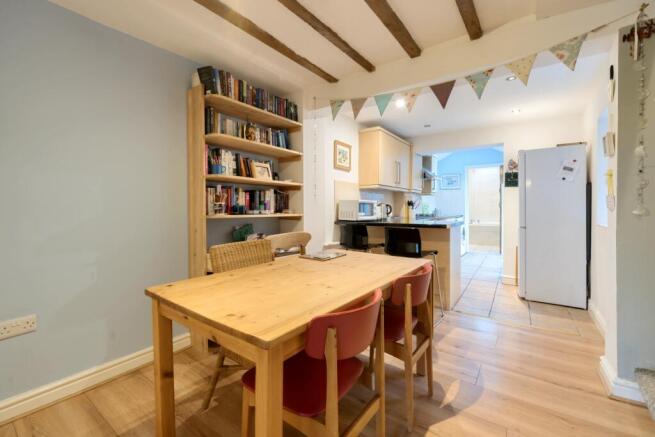 Dining area through to kitchen