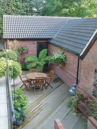 Sunken decked patio
