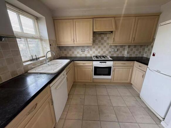 Spacious kitchen with ample counter space...