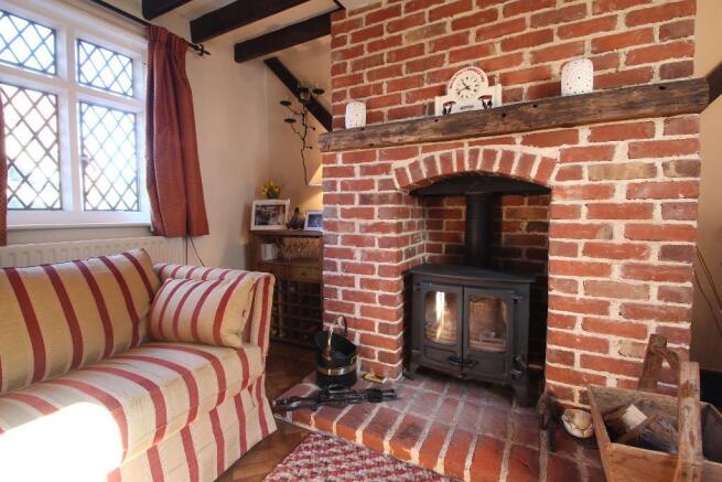 Fireplace with wood burner