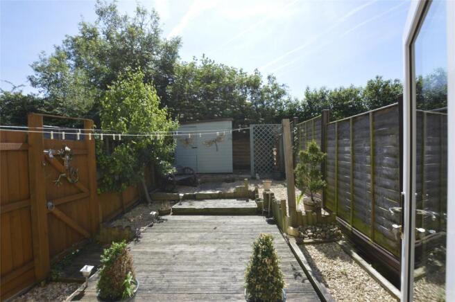 view from rear door to rear garden