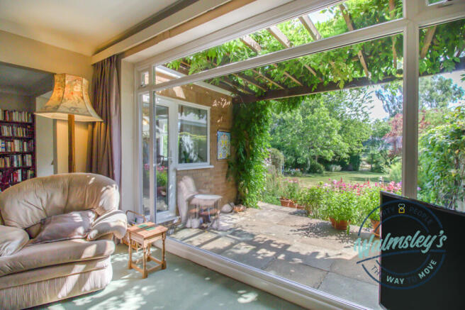 Full width picture window to gardens