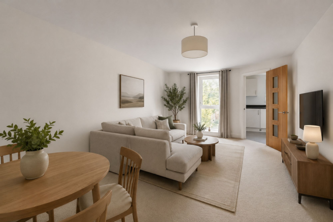 Sitting/dining room with CGI furniture