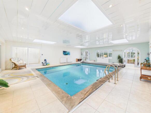 Indoor swimming pool room: