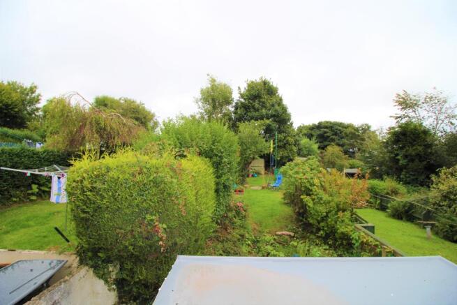 View of the garden from bedroom 1