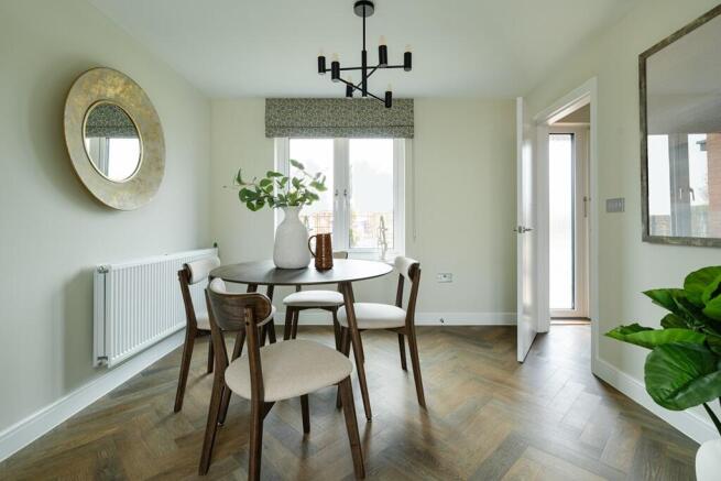 Bright dining area made for entertaining and family meals