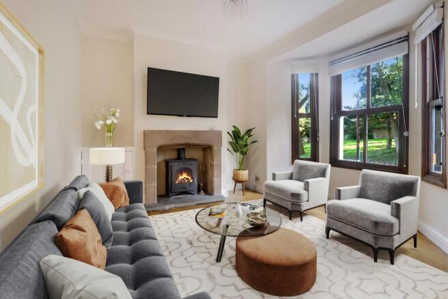 Living Room - Digitally staged