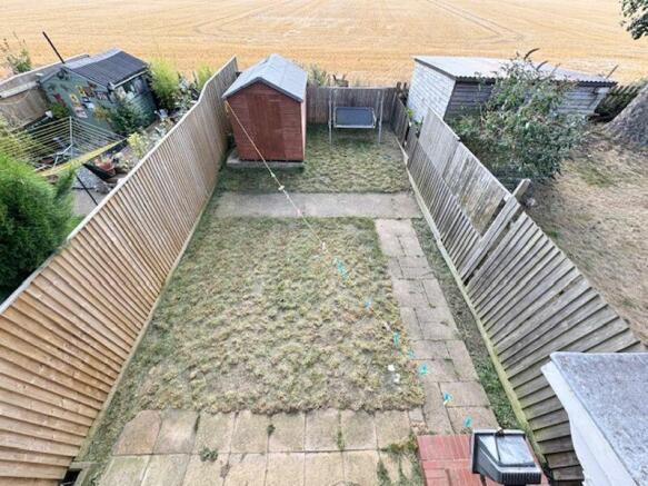 Rear garden elevated view