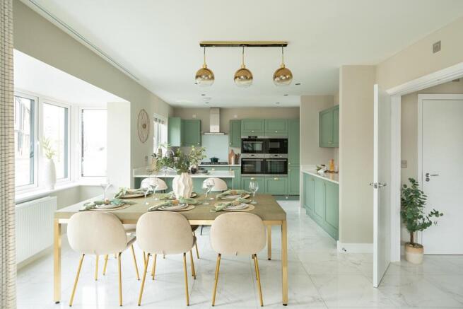 Chat with friends while cooking - typical Taylor Wimpey home