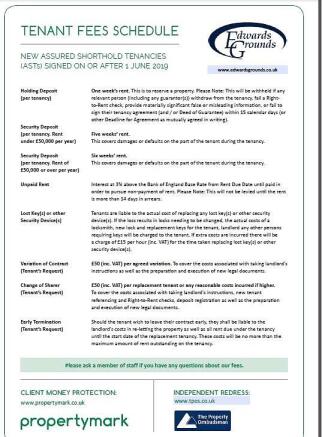 Tenancy Fees