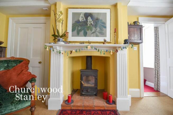 Fireplace + woodburner