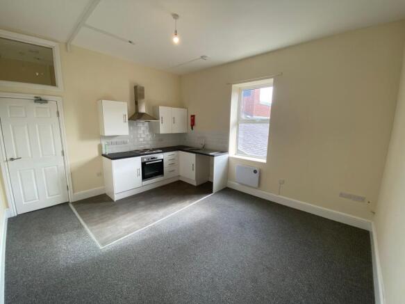 Open plan kitchen/living room