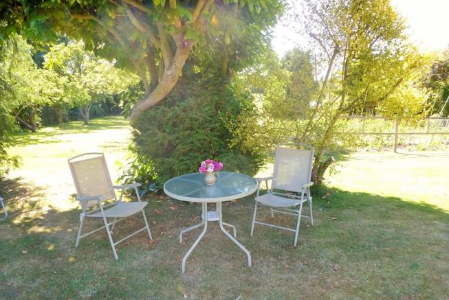 Shaded seating area