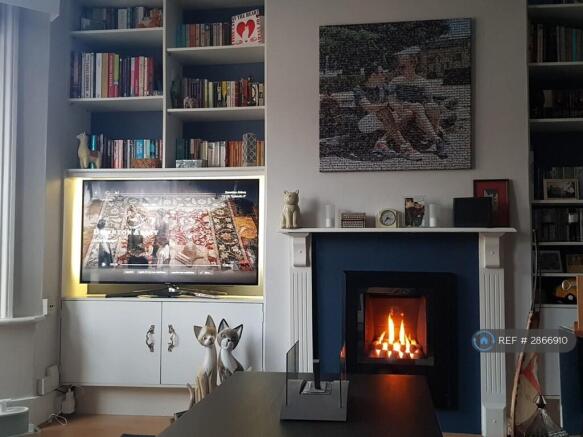 Built In Storage And Fire Place