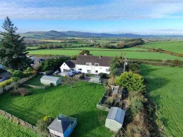 Aerial view looking West