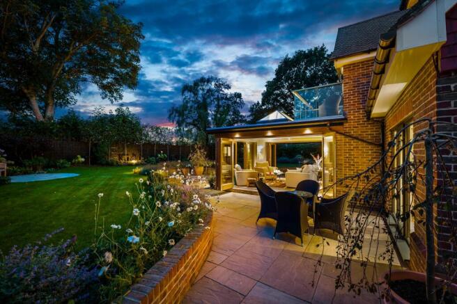 Twilight over the patio