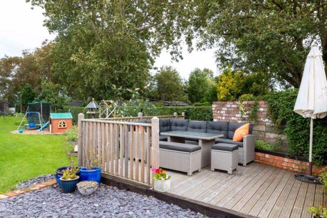 Decked patio