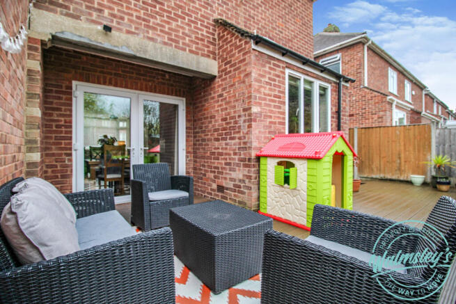 Decked patio area