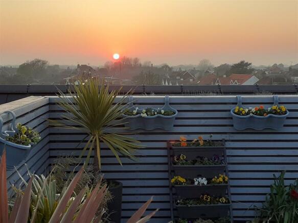 Sunset View From Rooftop Garden