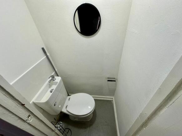 Bright compact WC with modern fixtures...