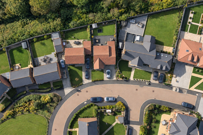 Aerial view. Illustration purposes only