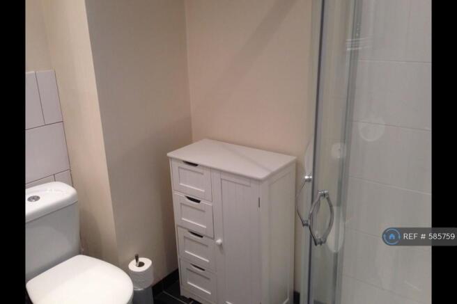 Storage Cabinet In Shower Room