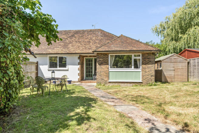 Front elevation and large East facing front garden