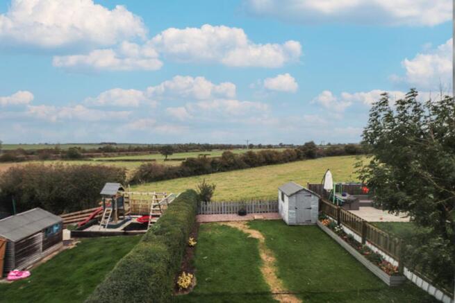 Rear garden and View
