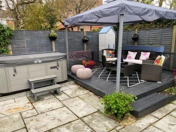 Pergola seating area