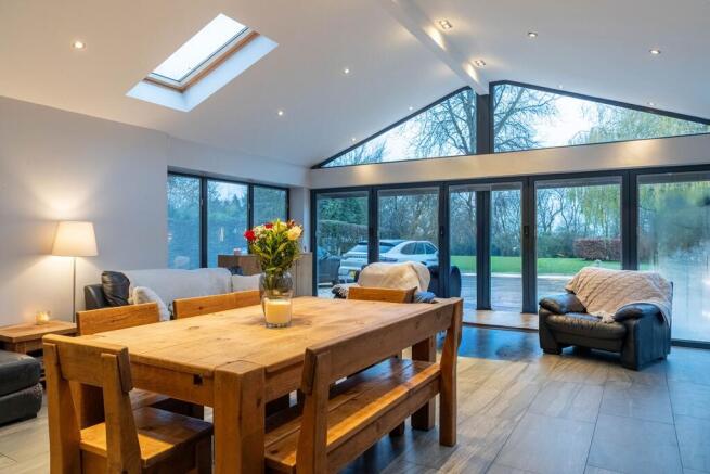 Two sets of bi-fold doors onto the garden entertaining space